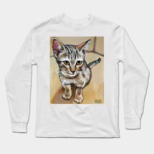 Cute KITTEN PAINTING by Robert Phelps Long Sleeve T-Shirt